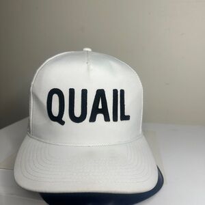 QUAIL Lodge Golf Club White Embroidered Logo Trucker Hat